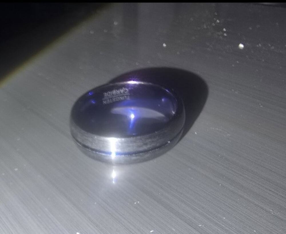 BLACK THIN BLUE LINE TUNGSTEN RING